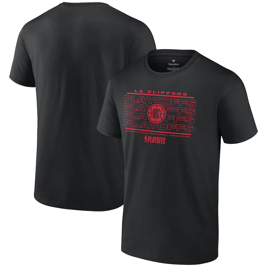 Men 2024 NBA Los Angeles Clippers black Tshirts->nba t-shirts->Sports Accessory